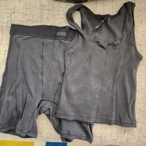 Skims cotton rib boxer and tank